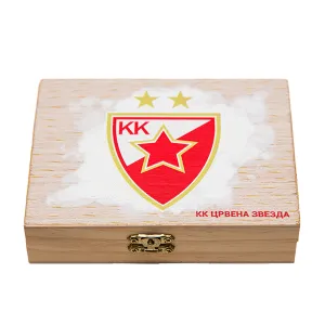 KK Crvena Zvezda -  vodene i voštane bojice SET + gumica, rezač