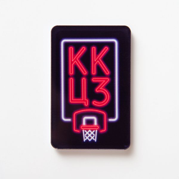 KK Crvena Zvezda  Magnetiæ plexi 103 (neon tamni/ponos/lopta)